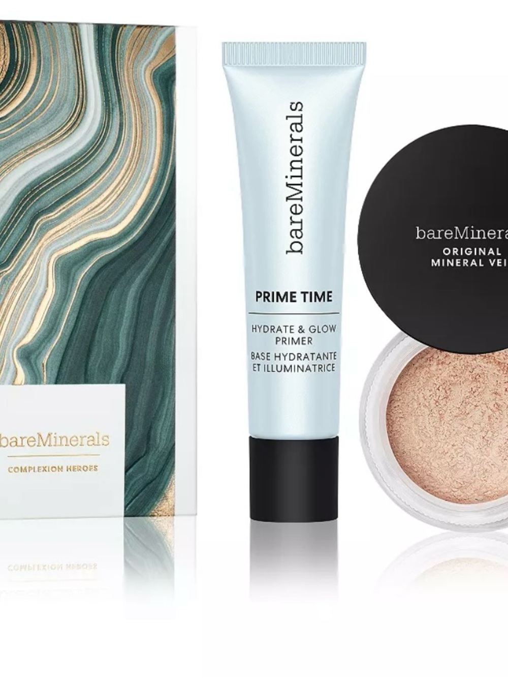 bareMinerals Prime Time Hydrate & Glow Primer with Mineral Veil - Beige & Black